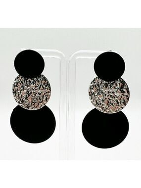 Women's Round Textured Casual Bohemian Hippie Design Earrings NWT